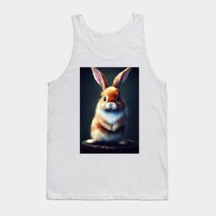 Tiny cute colorful rabbit 3d illustrated Tank Top